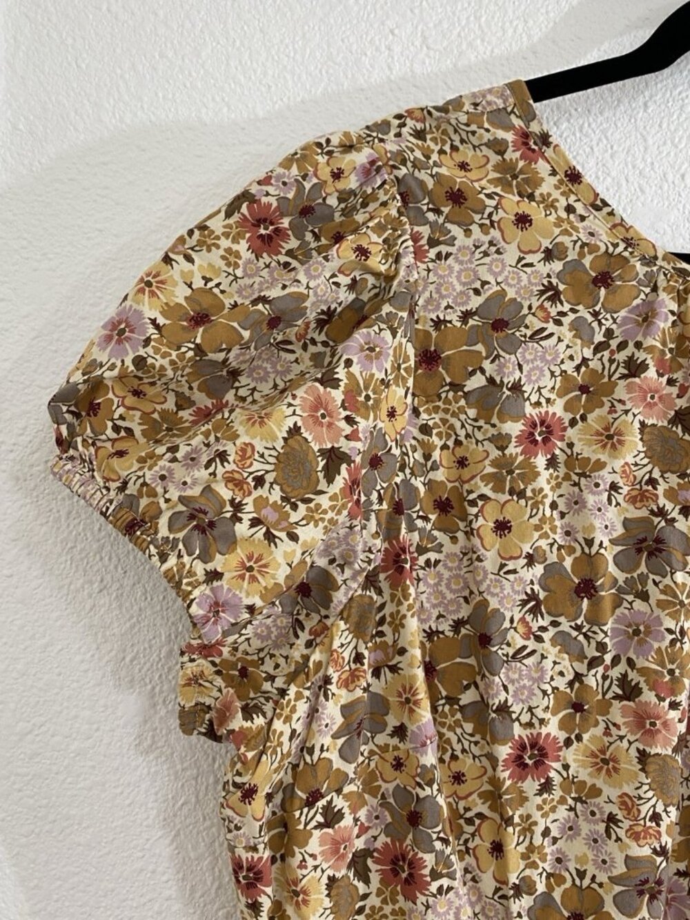 Madewell Womens Libby Puff Sleeve Open Back Midi Dress Floral Cottage 22W - Picture 7 of 16